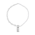 Simulated Pearl, Austrian Crystal Moon Star Pendant Necklace 20-22 Inches in Silvertone - Sticky add to cart bar