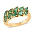 AAA Kagem Zambian Emerald Sea Waves Ring in Vermeil Yellow Gold Over Sterling Silver (Size 6.0) 1.25 ctw - Sticky add to cart bar