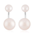 White Freshwater Pearl Earrings in Stainless Steel , Tarnish-Free, Waterproof, Sweat Proof Jewelry - Sticky add to cart bar