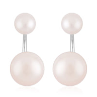 White Freshwater Pearl Earrings in Stainless Steel , Tarnish-Free, Waterproof, Sweat Proof Jewelry