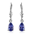 Premium Tanzanite Lever Back Earrings in Platinum Over Sterling Silver 1.75 ctw - Sticky add to cart bar