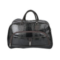 TLV Black Crocodile Pattern Faux Leather Travel Bag (21.65"x8.5"x13.39") with Handle Drop (5.5") and Shoulder Strap (40") - Sticky add to cart bar