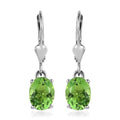 Chartreuse Quartz (Triplet) Earrings in Platinum Over Sterling Silver 2.85 ctw - Sticky add to cart bar