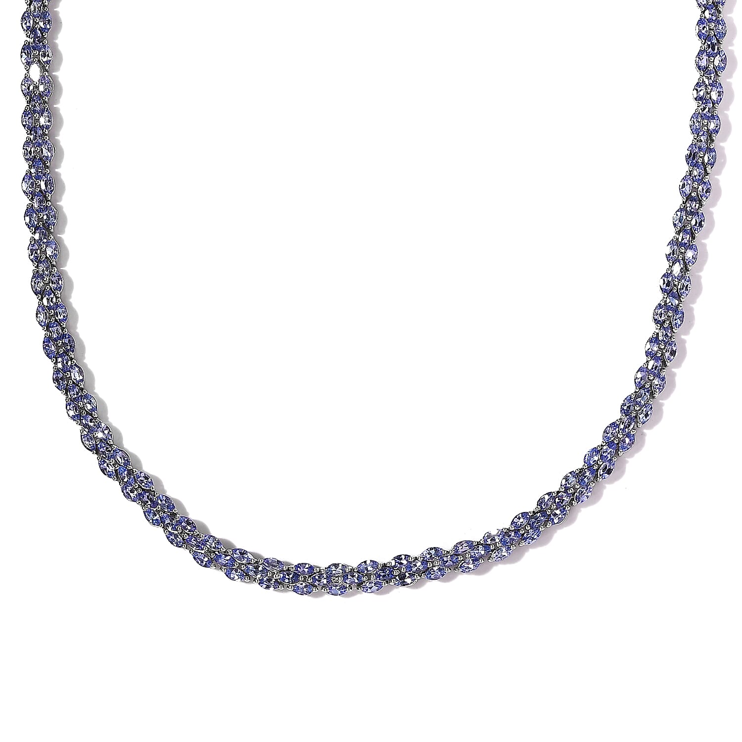 Tanzanite Necklace 18 Inches in Platinum Over Sterling Silver 22.25 ctw
