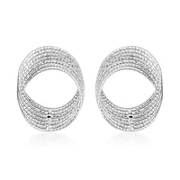 950 Platinum Wide Earrings 2.70 Grams