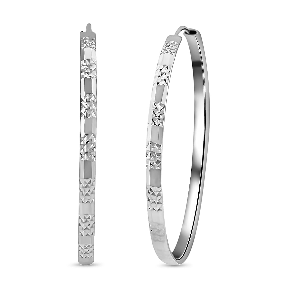 950 Platinum Electroform Hoop Earrings