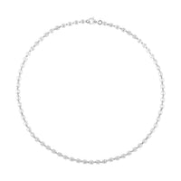 950 Platinum 6.35mm Beaded Link Chain Necklace with 14mm Lobster Lock 22 Inches 27.50 Grams