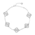 Rhapsody 950 Platinum Electroform Clover Bracelet (6.50 In) with Lobster Lock & 1.5 Extender 13.65 Grams - Sticky add to cart bar