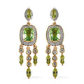 Chartreuse Quartz (Triplet) and Multi Gemstone Dangling Earrings in Vermeil Yellow Gold Over Sterling Silver 6.40 ctw - Sticky add to cart bar