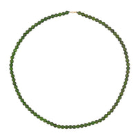 Chrome Diopside 121.50 ctw 4-6mm Beaded Necklace in 14K Yellow Gold 20 Inches
