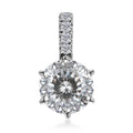 Luxoro 10K White Gold 120 Facet Moissanite Pendant 2.25 ctw - Sticky add to cart bar
