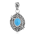 Bali Legacy Premium Sleeping Beauty Turquoise Dragonfly Pendant in Sterling Silver 2.15 ctw - Sticky add to cart bar
