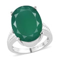 Verde Onyx Solitaire Ring in Stainless Steel (Size 10.0) 9.50 ctw - Sticky add to cart bar