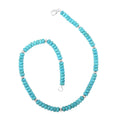 Blue Turquoise Beaded Necklace 18 Inches in Sterling Silver 225.00 ctw - Sticky add to cart bar