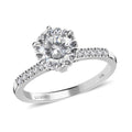 Luxoro 10K White Gold 120 Facet Moissanite Ring (Size 10.0) 2.30 ctw - Sticky add to cart bar