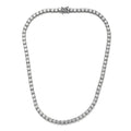 Moissanite Tennis Necklace 18 Inches in Platinum Over Sterling Silver 35.10 ctw - Sticky add to cart bar