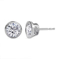 Moissanite Earrings in Platinum Over Sterling Silver 1.85 ctw - Sticky add to cart bar