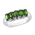 Chrome Diopside 5 Stone Ring in Stainless Steel (Size 10.0) 1.15 ctw - Sticky add to cart bar