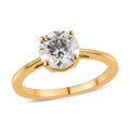 Moissanite Solitaire Ring, Moissanite Ring, Vermeil Yellow Gold Over Sterling Silver Ring 0.90 ctw (Size 10.0) - Sticky add to cart bar