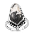Artisan Crafted White Buffalo Solitaire Ring in Sterling Silver 8.10 ctw - Sticky add to cart bar