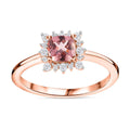 Blush Apatite and White Zircon Ring in Vermeil Rose Gold Over Sterling Silver (Size 10.0) 0.85 ctw - Sticky add to cart bar