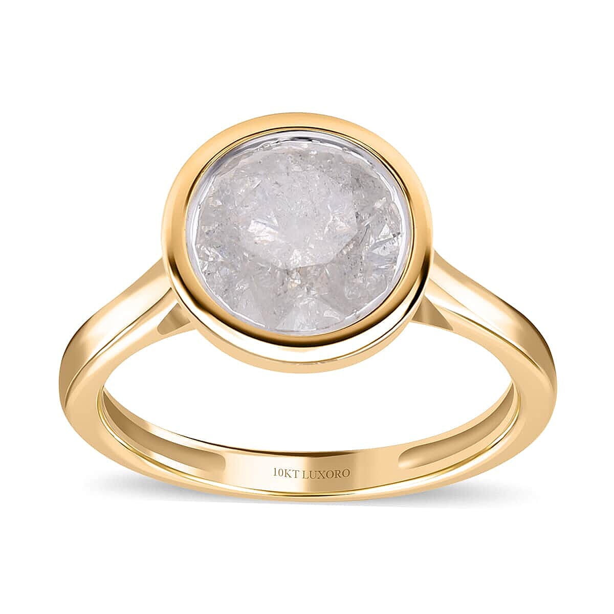 SGL Certified Luxoro 10K Yellow Gold G-H I3 Diamond Solitaire Ring 2.50 ctw