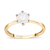 SGL Certified Luxoro 10K Yellow Gold G-H I3 Diamond Solitaire Ring 1.10 ctw