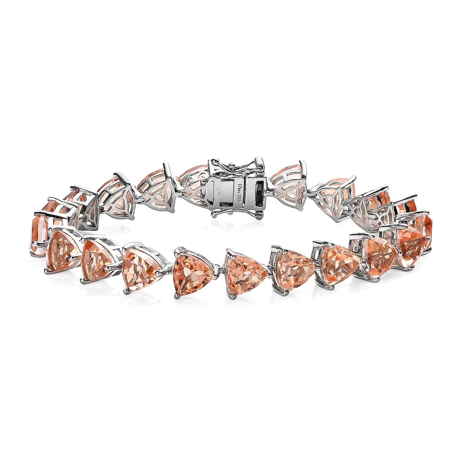 Morganique Quartz Bracelet in Platinum Over Sterling Silver (6.50 In) 26.50 ctw