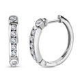 Moissanite Hoop Earrings in Platinum Over Sterling Silver 0.85 ctw - Sticky add to cart bar
