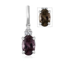 Luxoro 10K White Gold Premium Bekily Color Change Garnet and Diamond Pendant 0.50 ctw - Sticky add to cart bar