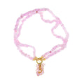 Galilea Rose Quartz, White Austrian Crystal Necklace (18 Inches) in Silvertone 335.00 ctw - Sticky add to cart bar