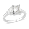 Moissanite Toi-Moi Ring in Rhodium Over Sterling Silver (Size 10.0) 2.60 ctw - Sticky add to cart bar