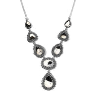 Artisan Crafted White Buffalo Necklace 18 Inches in Sterling Silver 28.30 ctw
