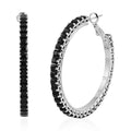 Simulated Diamond Hoop Earrings in Goldtone 6.00 ctw - Sticky add to cart bar