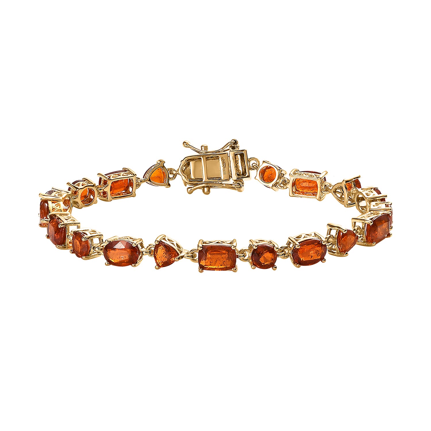 Premium Tangerine Kyanite Bracelet in Vermeil Yellow Gold Over Sterling Silver (7.25 In) 15.60 ctw