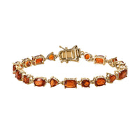 Premium Tangerine Kyanite Bracelet in Vermeil Yellow Gold Over Sterling Silver (7.25 In) 15.60 ctw