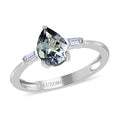 Luxoro 10K White Gold Premium Green Tanzanite and G-H I3 Diamond Ring 1.30 ctw - Sticky add to cart bar