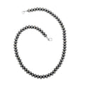 Santa Fe Style Sterling Silver Navajo Pearl Necklace 16 Inches 28.20 Grams - Sticky add to cart bar