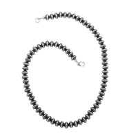 Santa Fe Style Sterling Silver Navajo Pearl Necklace 16 Inches 28.20 Grams