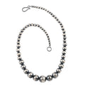 Santa Fe Style Sterling Silver Navajo Pearl Necklace 20 Inches 39.40 Grams - Sticky add to cart bar