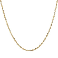 10K Yellow Gold Rope Chain Necklace, Gold Rope Necklace, 22 Inches Chain Necklace, Gold Chains For Her 1.5 Grams