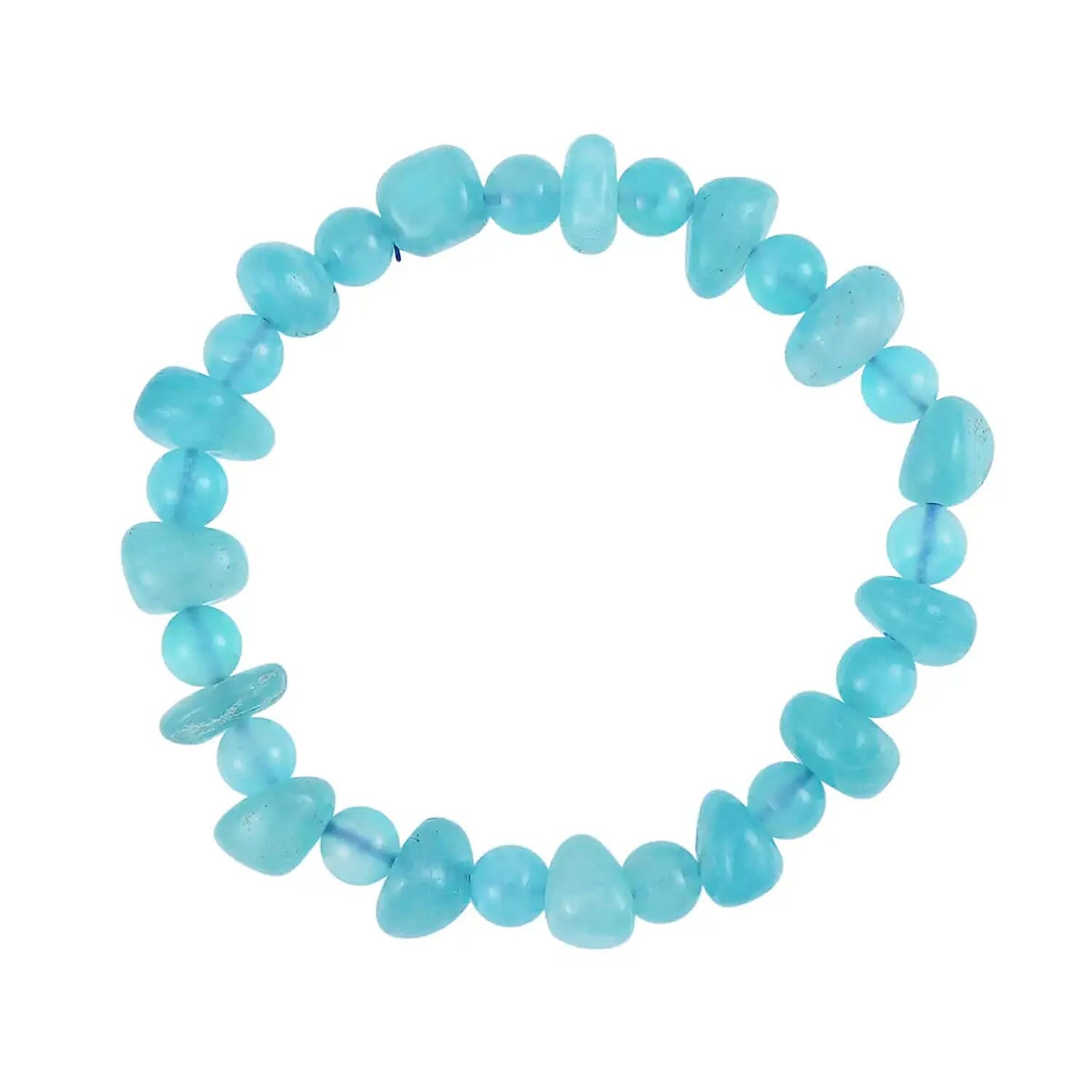 Amazonite 115.00 ctw Beaded Stretch Bracelet