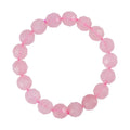 Galilea Rose Quartz 183.00 ctw Beaded Stretch Bracelet - Sticky add to cart bar
