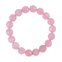 Galilea Rose Quartz 183.00 ctw Beaded Stretch Bracelet