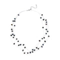 Peach Freshwater Pearl Station Necklace (18-20 Inches) in Silvertone - Sticky add to cart bar