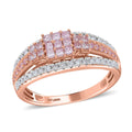 Luxoro 14K Rose Gold Natural Pink and White Diamond (I1-I2) Ring (Del. in 10-15 Days) 1.00 ctw - Sticky add to cart bar