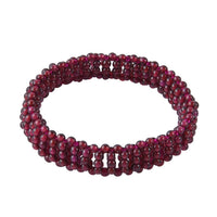 Mozambique Garnet 94.50 ctw Beaded Stretch Bracelet