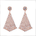 White Austrian Crystal Earrings in Silvertone - Sticky add to cart bar