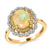 Ethiopian Welo Opal & Yellow Diamond