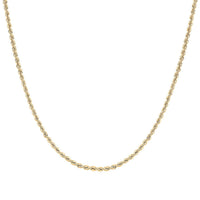 10K Yellow Gold 1.6mm Rope Chain Necklace 22 Inches 1.7 Grams